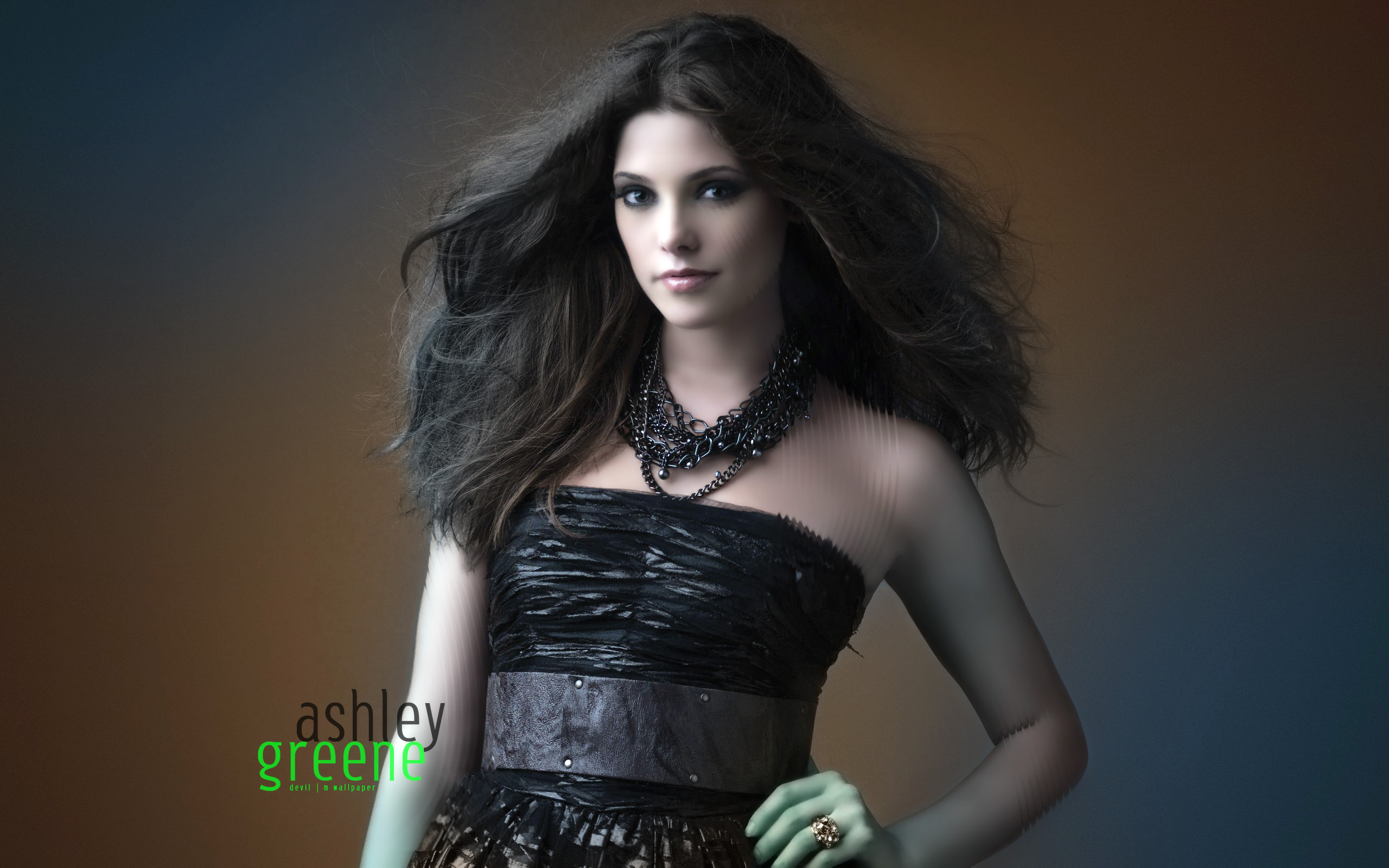 Ashley Greene - Stunning celebrity posing for a captivating desktop wallpaper.