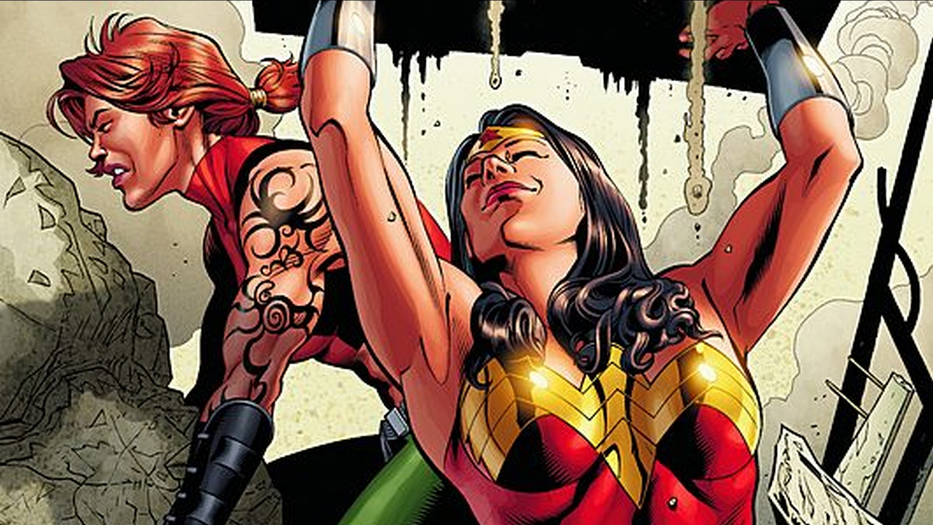 Wonder Woman comic desktop wallpaper.