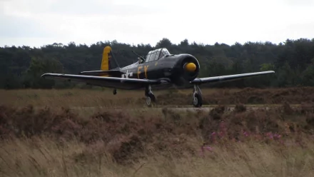  Texan T6 at lift off Sanicole 2011