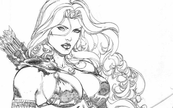 Comic Red Sonja HD Desktop Wallpaper | Background Image