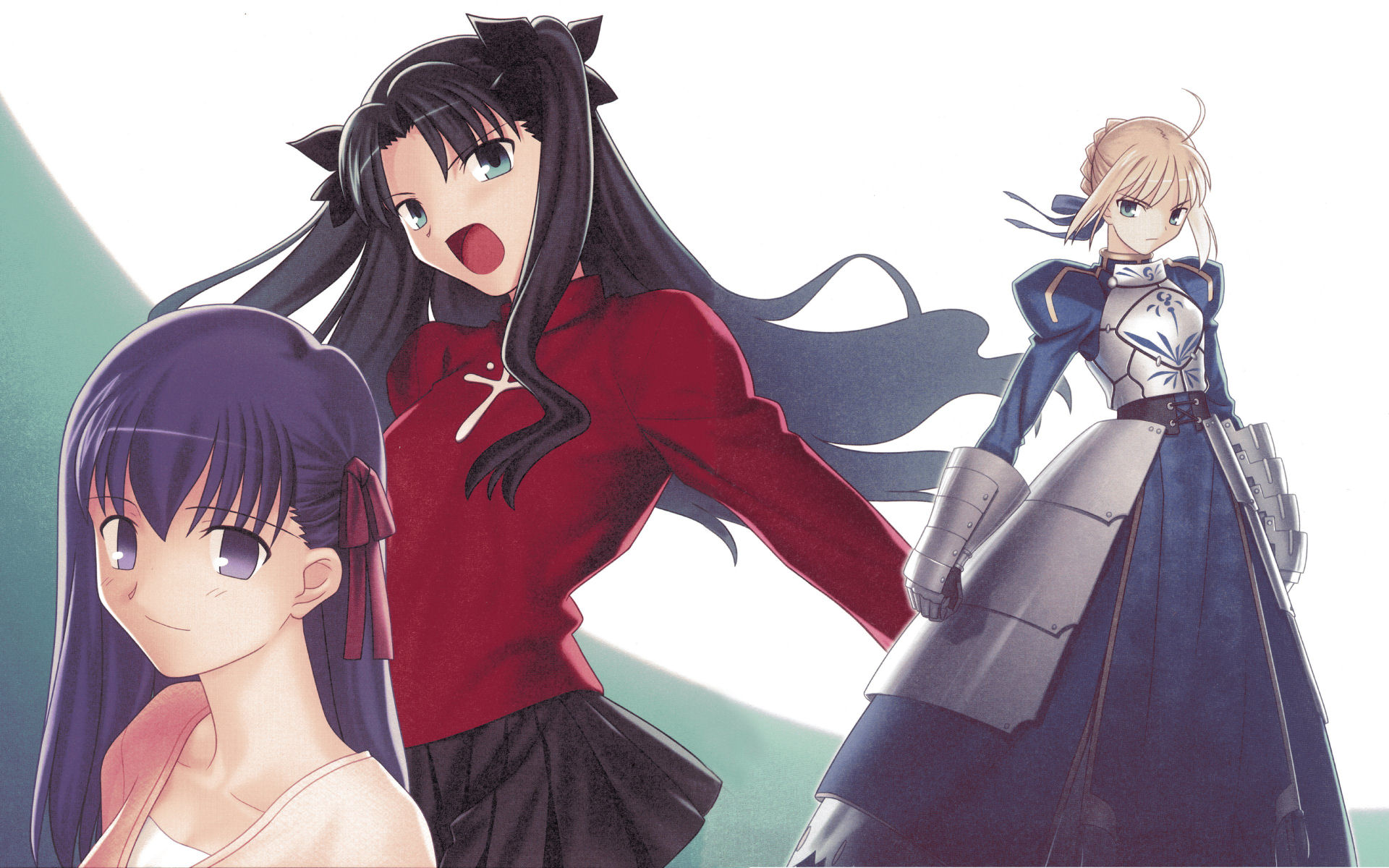 Download Sakura Matou Saber (Fate Series) Rin Tohsaka Anime Fate/Stay Night  HD Wallpaper