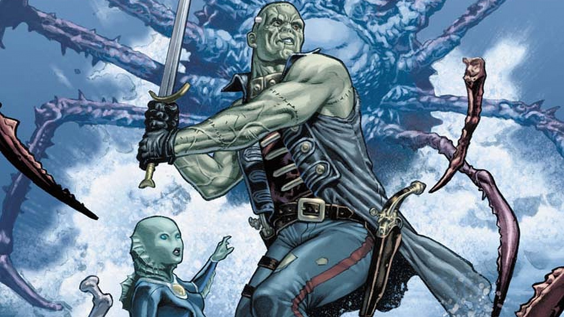 Download Frankenstein Comic Frankenstein Agent Of S.H.A.D.E. HD Wallpaper