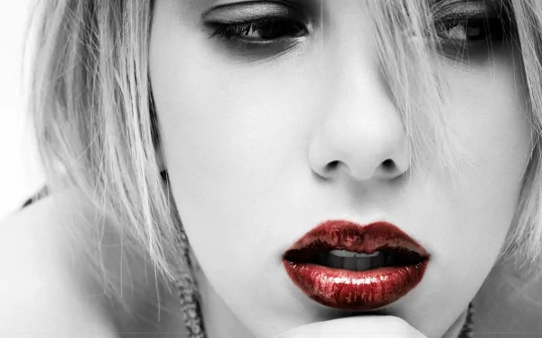 lipstick Celebrity Scarlett Johansson HD Desktop Wallpaper | Background Image