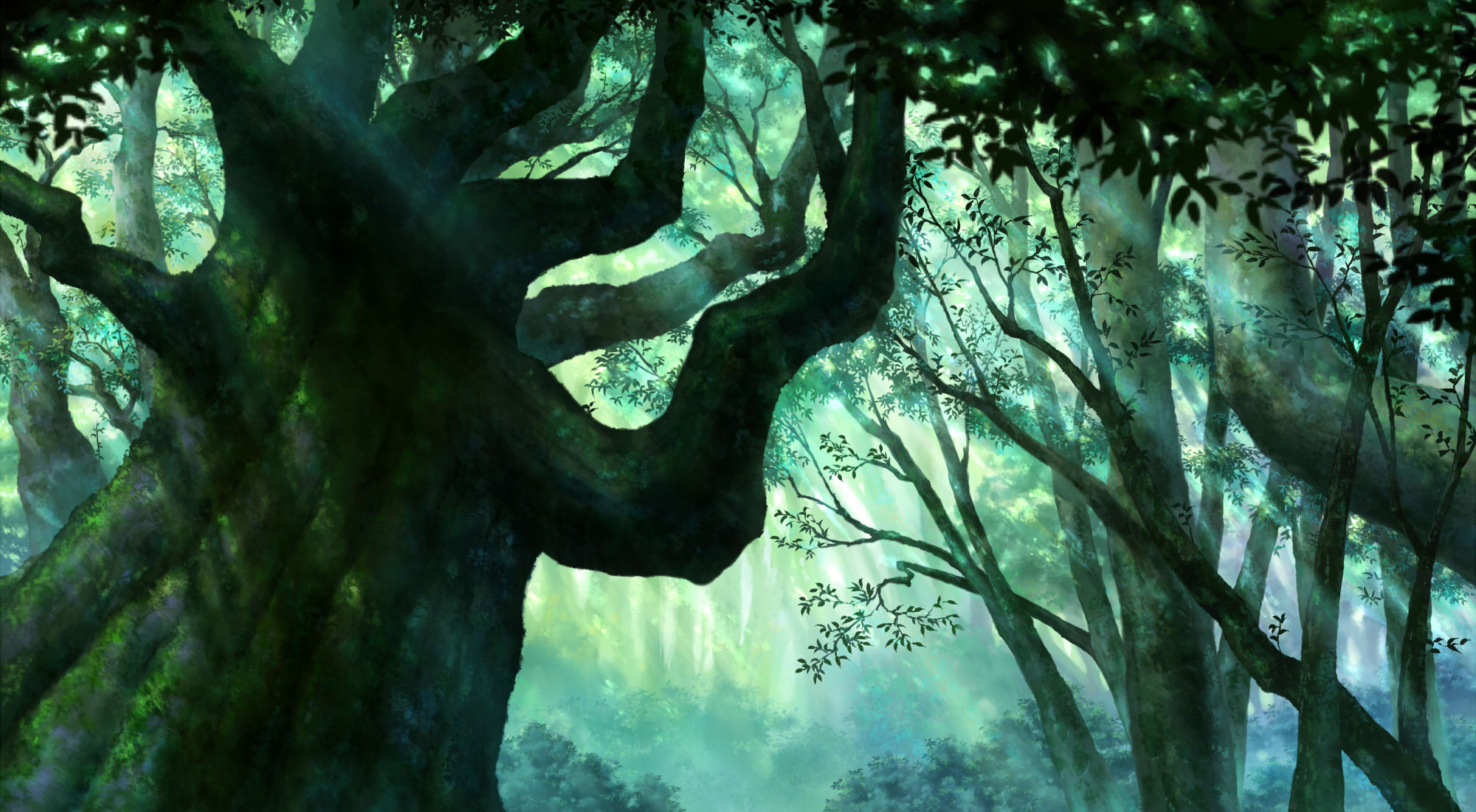 Anime Forest HD Wallpaper