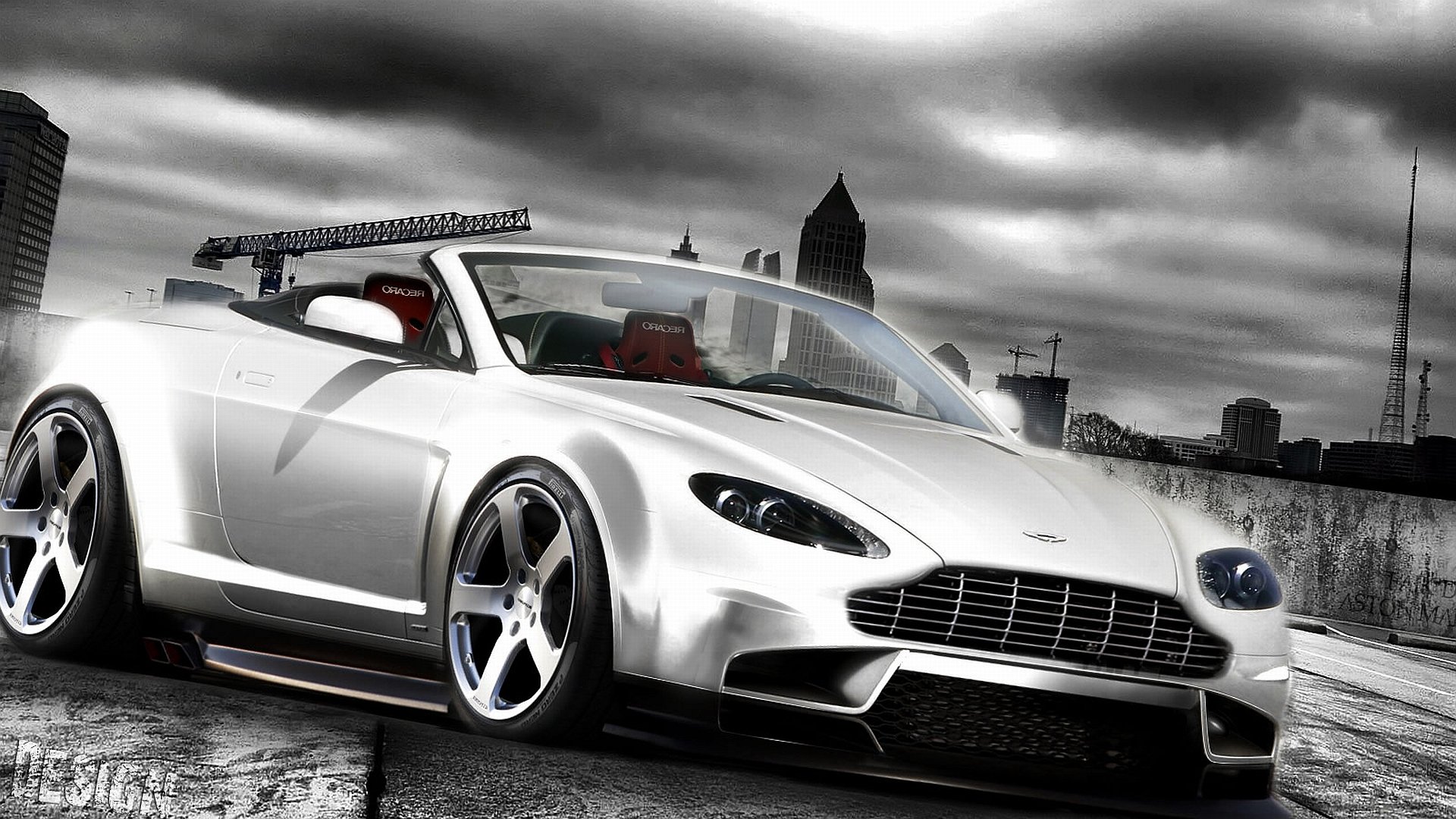 Download Convertible Aston Martin Vantage Convertible Vehicle Car HD Wallpaper