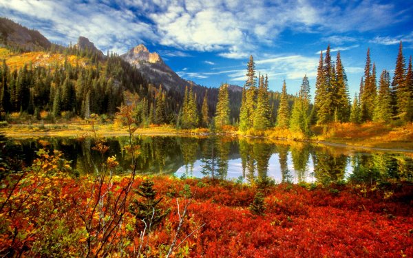 Earth Landscape Fall Mountain Lake HD Wallpaper | Background Image
