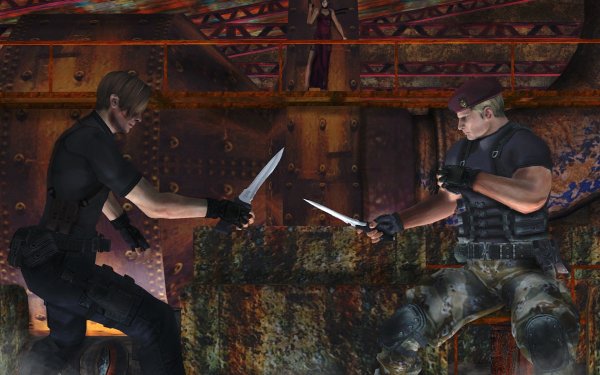 Video Game Resident Evil 4 Resident Evil Leon S. Kennedy Jack Krauser Ada Wong HD Wallpaper | Background Image