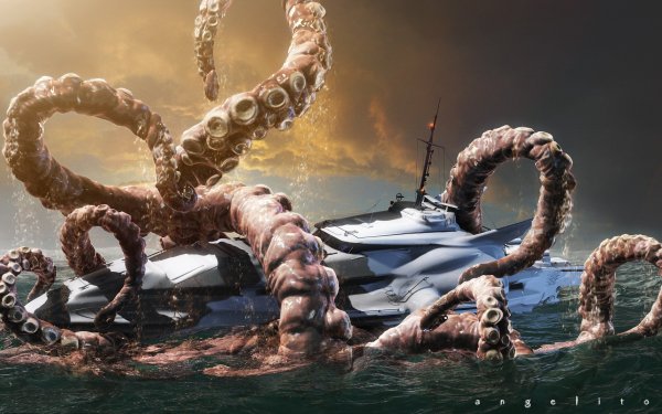 Fantasy Kraken HD Wallpaper | Background Image