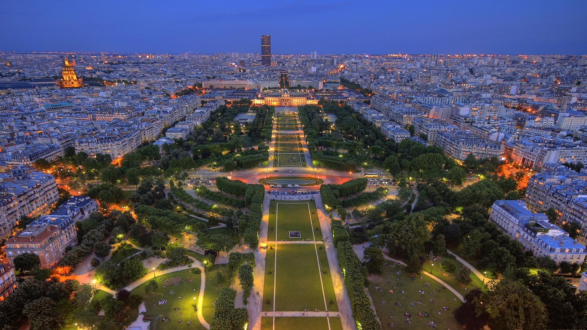 View of the Champ de Mars from the Eiffel Tower