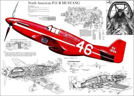 aircraft schematic military North American P-51 Mustang HD Desktop Wallpaper | Background Image