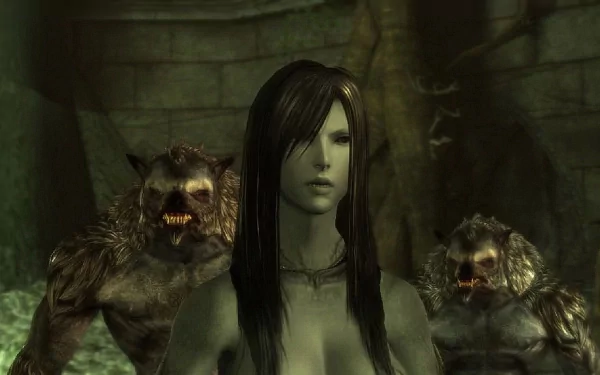 HD PC desktop wallpaper featuring a character and dark creatures from the video game Dragon Age: Origins in a moody, fantasy setting.