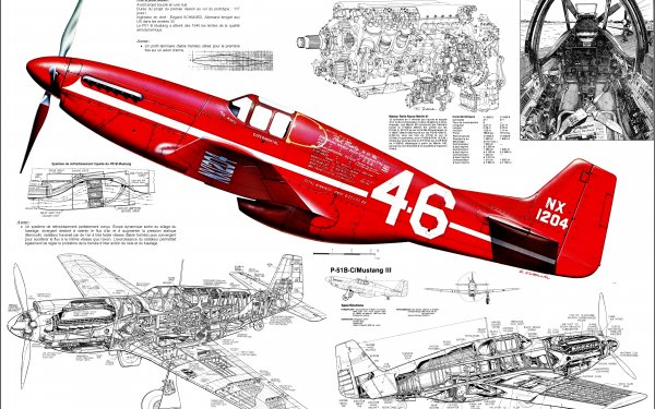 Military North American P-51 Mustang Military Aircraft Schematic Aircraft HD Wallpaper | Background Image