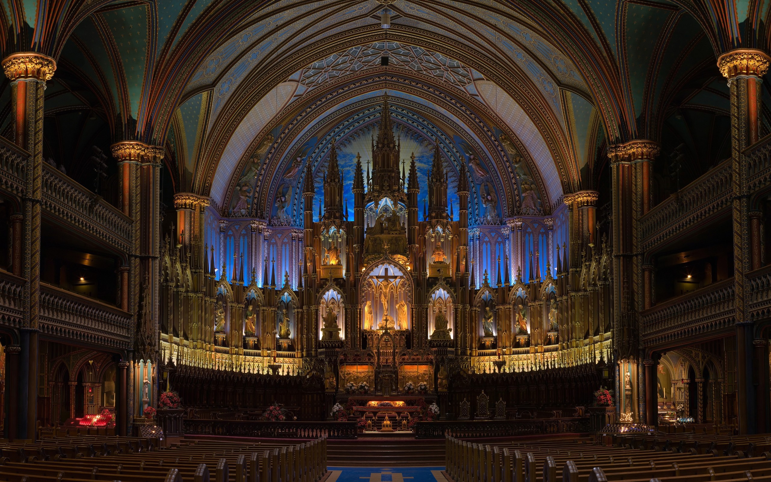 Religious Notre-Dame Basilica (Montreal) HD Wallpaper | Background Image