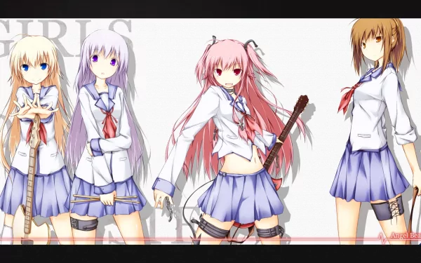 Yui (Angel Beats!) Shiori Sekine Miyuki Irie Hisako (Angel Beats!) Anime Angel Beats! HD Desktop Wallpaper | Background Image