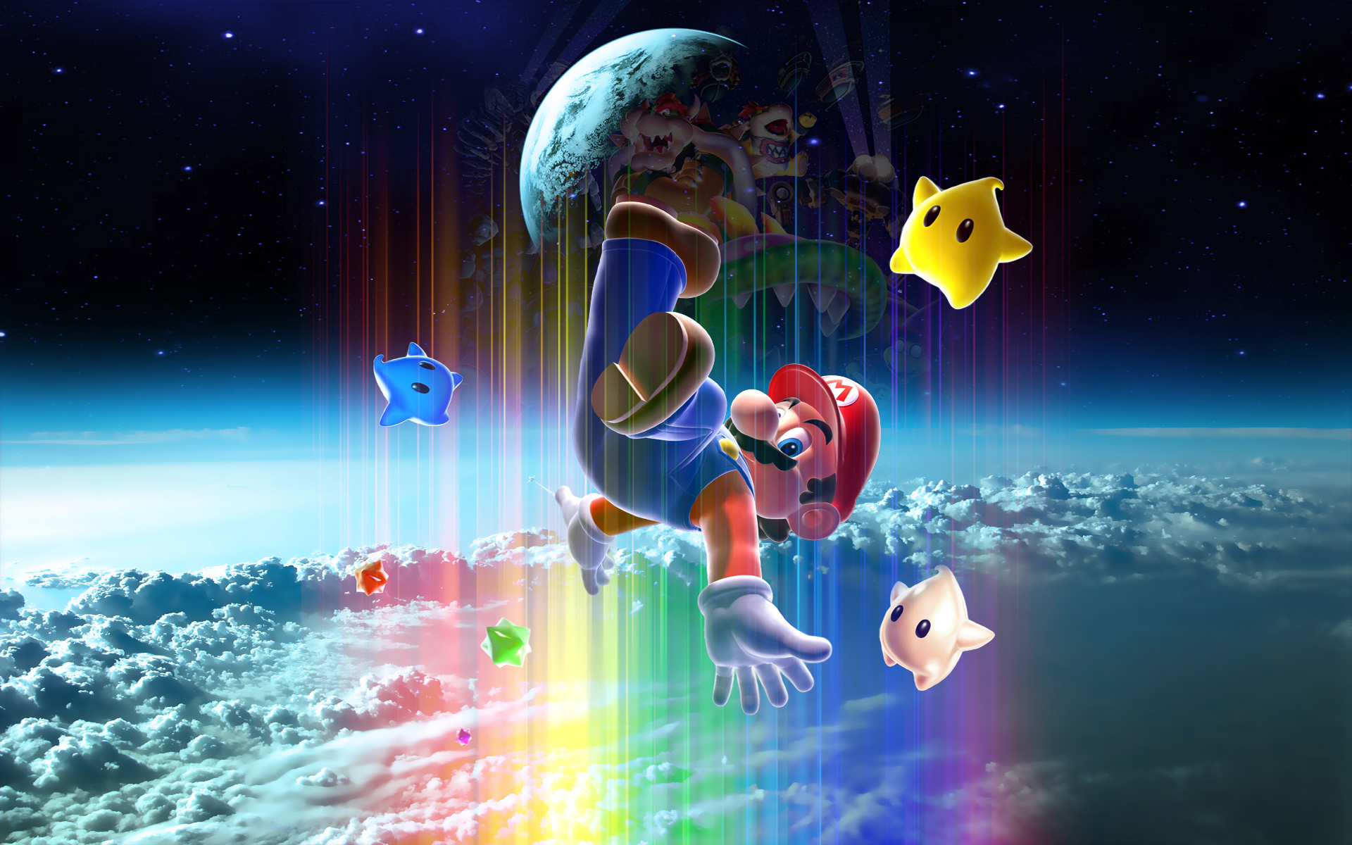 Background Super Mario Galaxy Wallpaper.