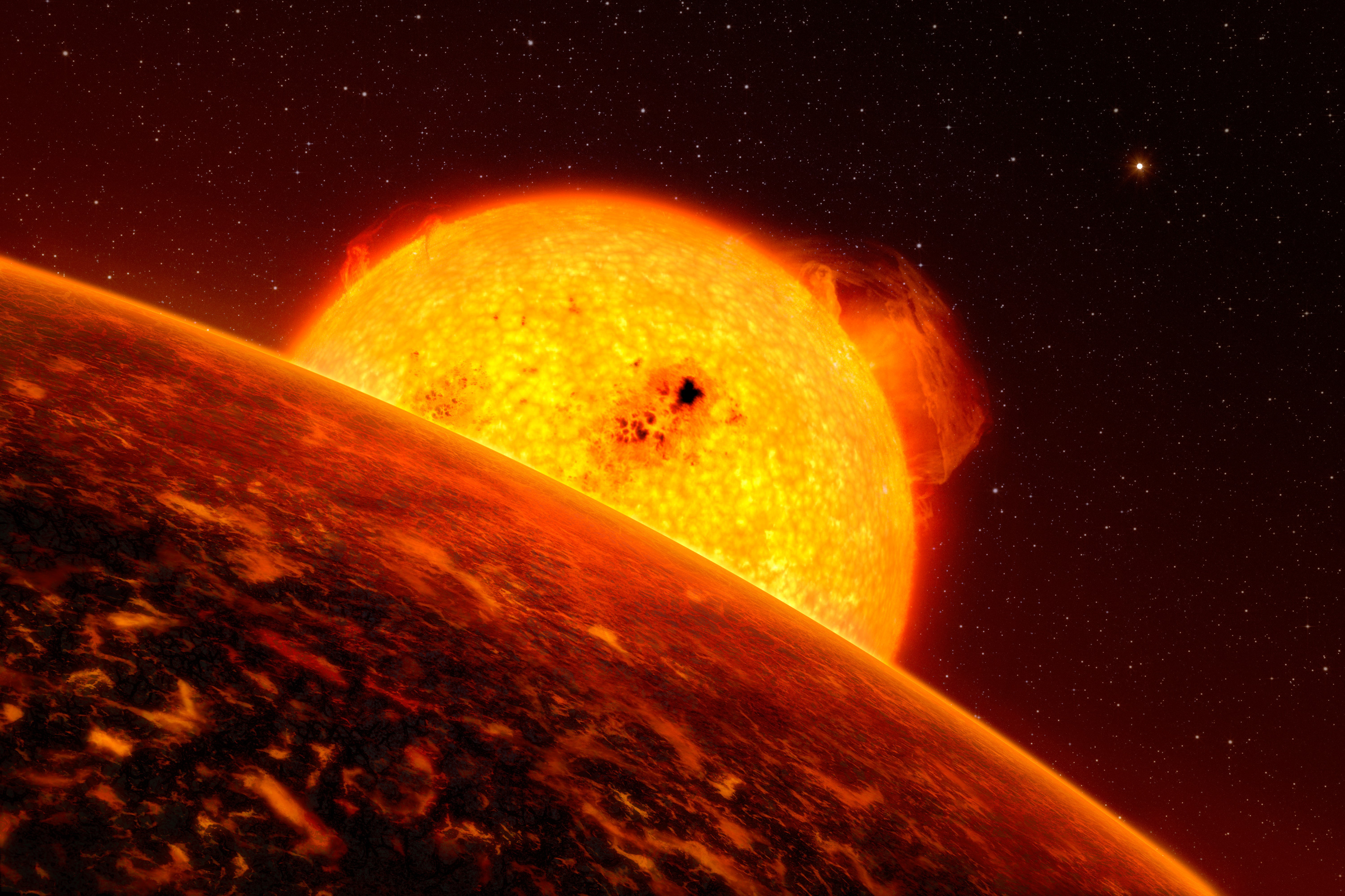 Artist’s impression of CoRoT-7b by ESO
