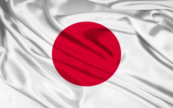 A textured background featuring the flag of Japan, displaying a red circle on a white field, presented as a high-definition desktop wallpaper.
