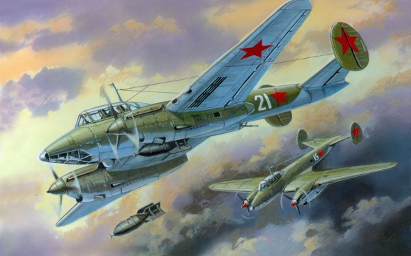Military Petlyakov Pe-2 Bombers HD Wallpaper | Background Image