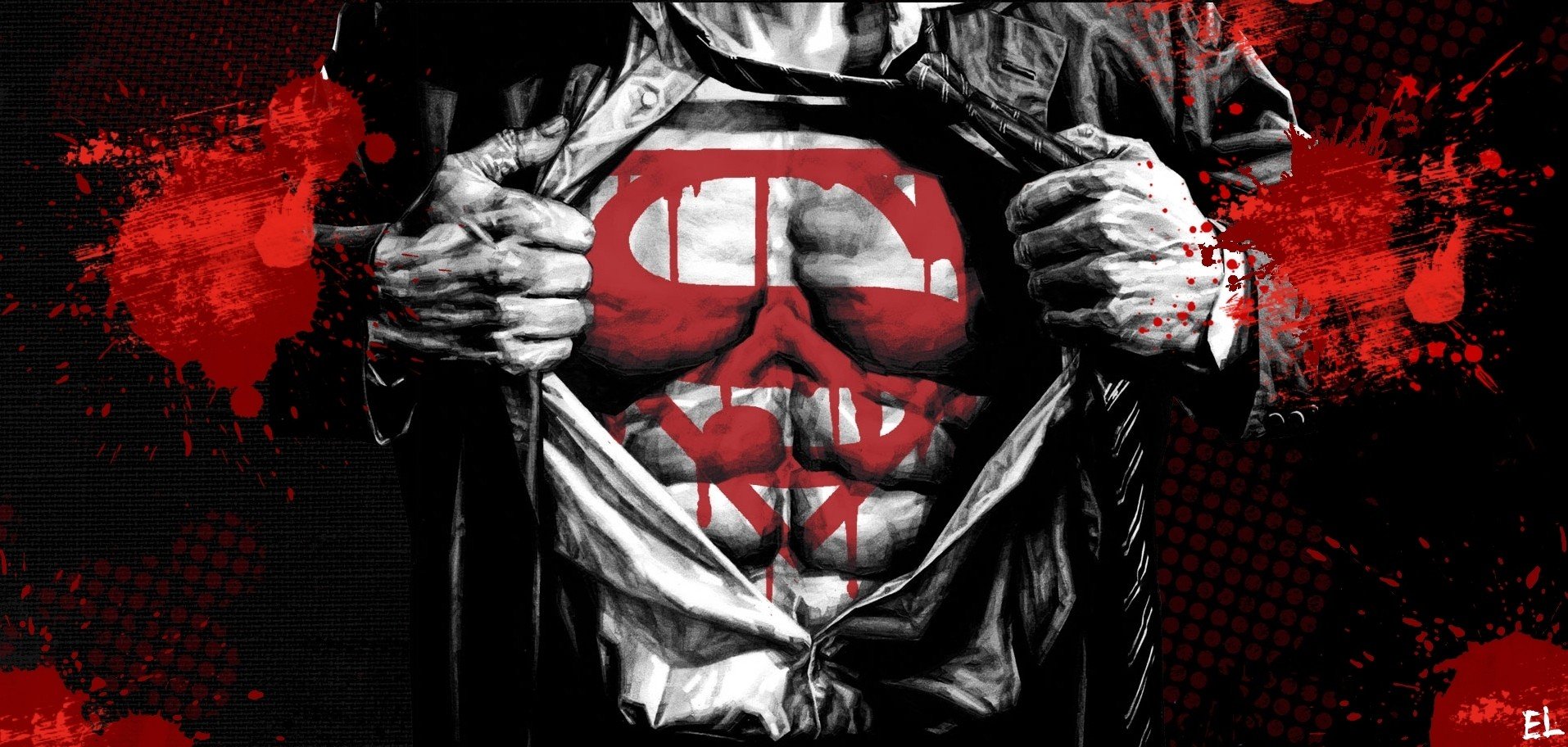 Download Gambar Black and Red Hd Wallpaper of Superman terbaru 2020
