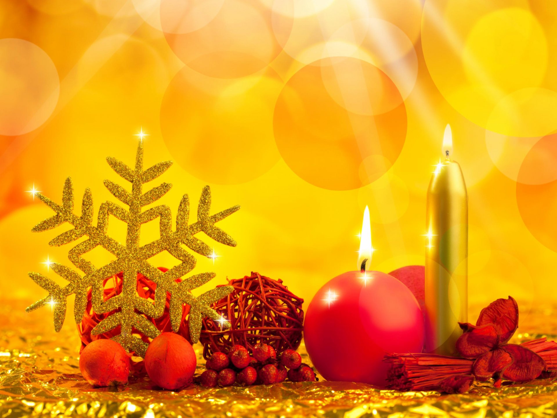 Download Candle Christmas Ornaments Holiday Christmas HD Wallpaper