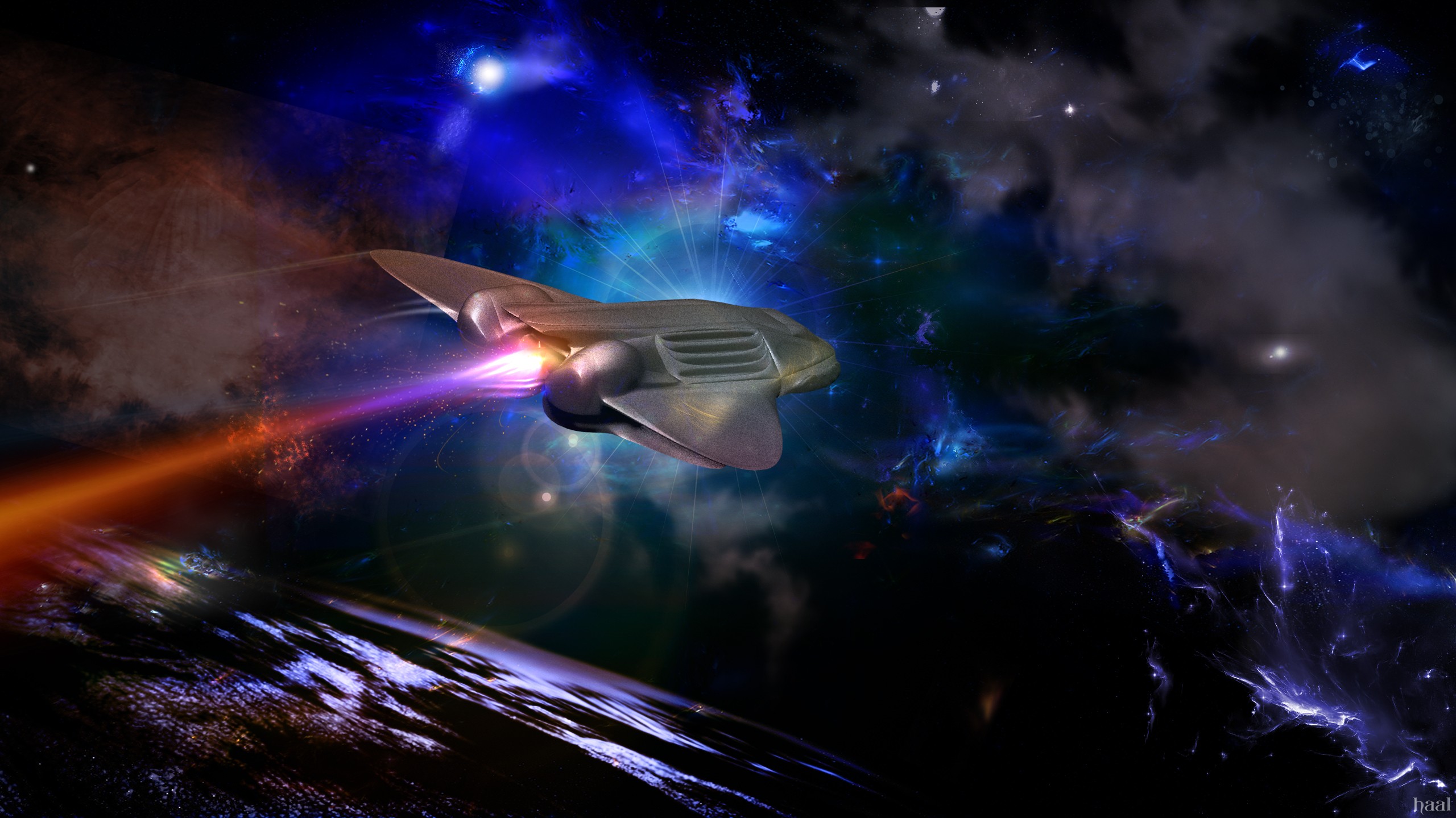 Spaceship HD Wallpaper | Background Image | 2560x1439 | ID:191657
