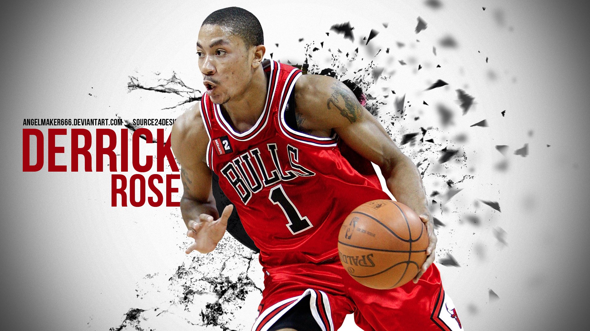 Download Chicago Bulls Man Wearing Rose Jersey Wallpaper