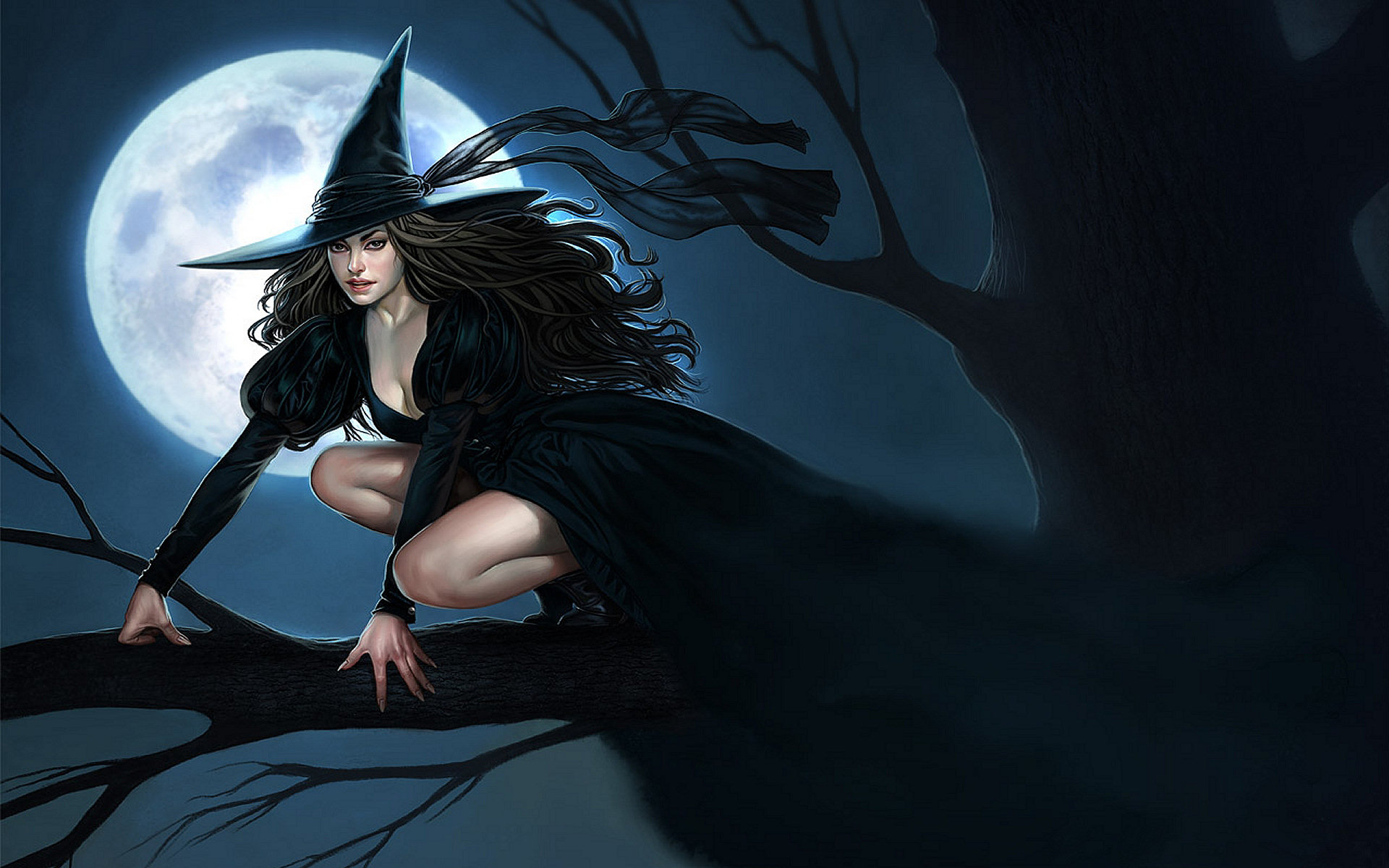 Fantasy Witch HD Wallpaper by Aly Fell