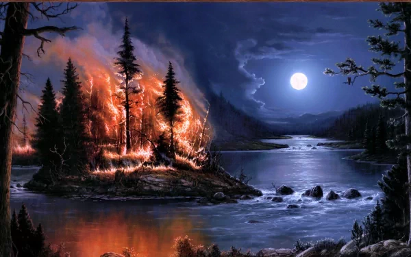 artistic fire HD Desktop Wallpaper | Background Image