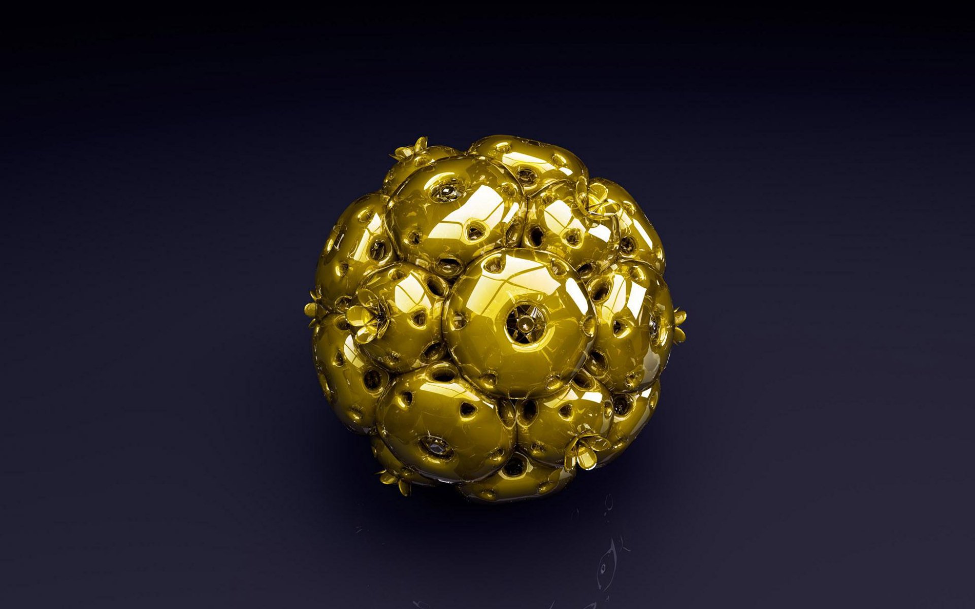 Gilded Sphere — Abstract 3D CGI Wallpaper | 1920x1200 | Wallpaper Abyss