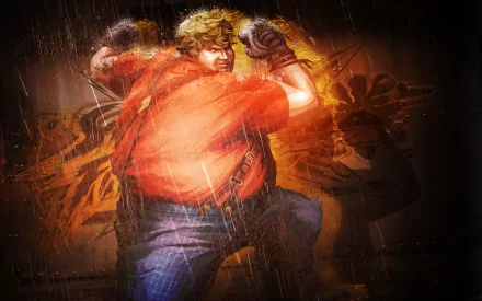 HD PC desktop wallpaper featuring a powerful character from the video game Street Fighter X Tekken, set against a dynamic, action-packed background.