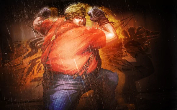 HD PC desktop wallpaper featuring a powerful character from the video game Street Fighter X Tekken, set against a dynamic, action-packed background.