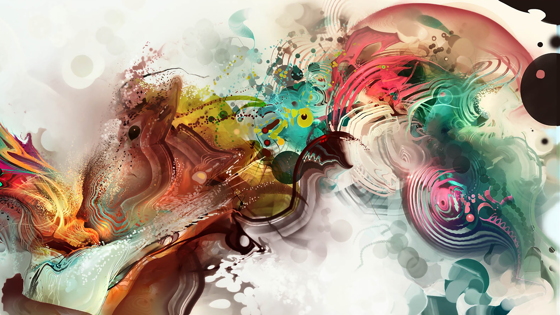 Vibrant Abstract Colors - HD Wallpaper for Artistic Inspiration