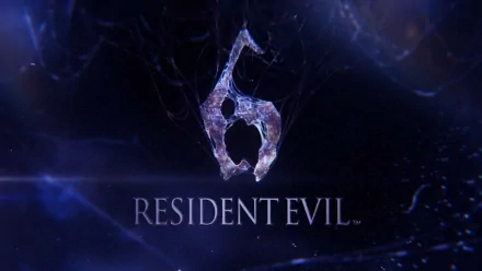 An HD desktop wallpaper featuring the iconic logo of Resident Evil 6, set against a dark, textured background, capturing the game's intense atmosphere.