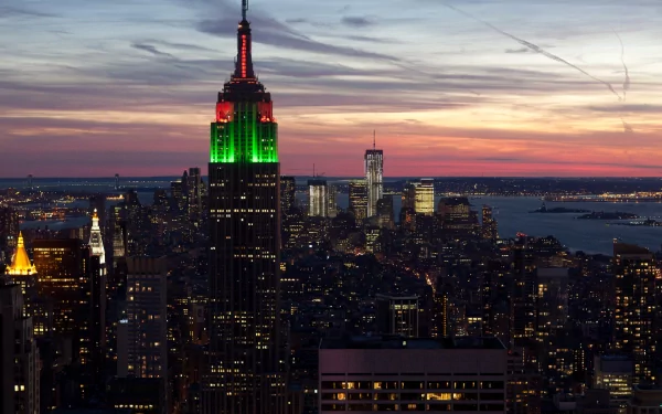Manhattan New York man made Empire State Building HD Desktop Wallpaper | Background Image