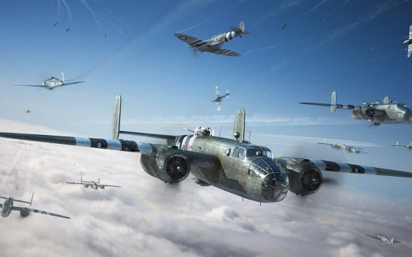 Military North American B-25 Mitchell Bombers HD Wallpaper | Background Image