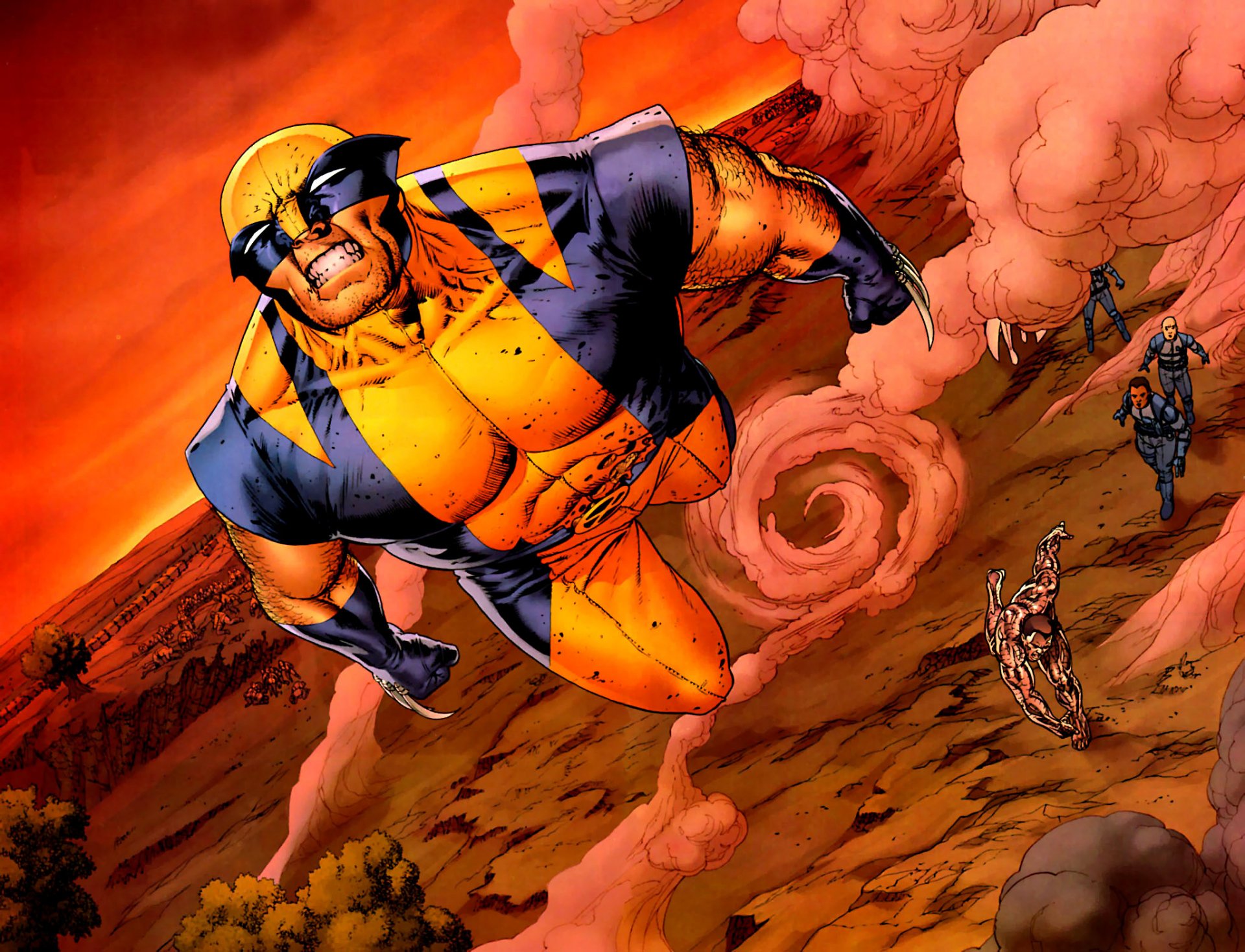 Epic X-Men HD Wallpaper: Colossus and Wolverine in Action