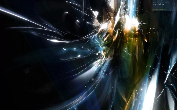 A high-definition desktop wallpaper featuring an abstract design with dark tones, vibrant colors, dynamic shapes, and intricate textures, creating a striking and modern technological pattern.