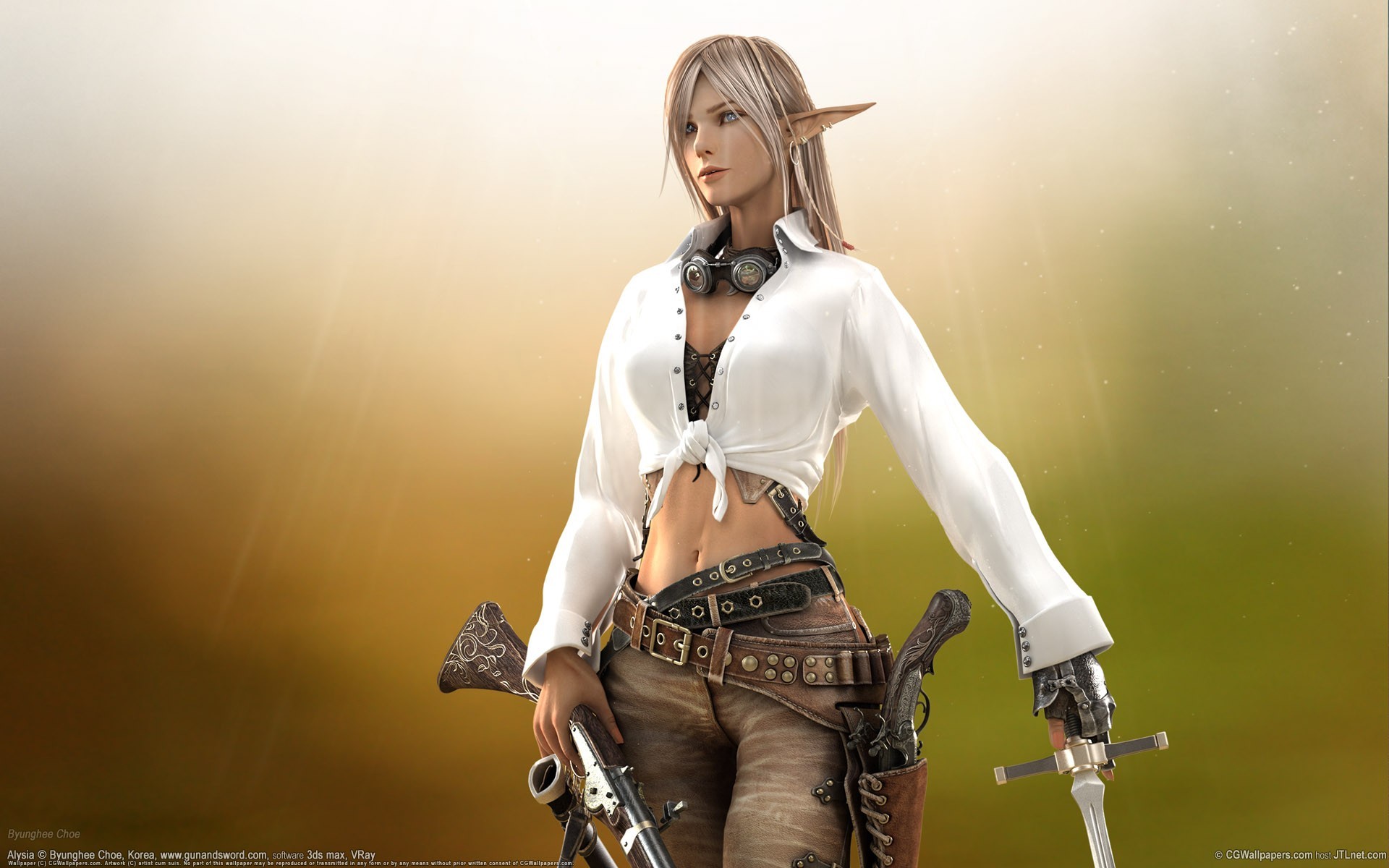 Download Lineage II Fantasy Women Warrior HD Wallpaper