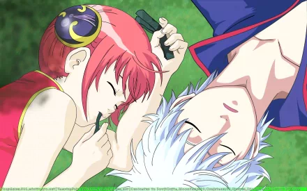 Gintoki Sakata Kagura (Gintama) Anime Gintama HD Desktop Wallpaper | Background Image