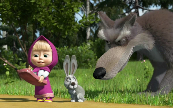 TV Show Masha and the Bear HD Desktop Wallpaper | Background Image