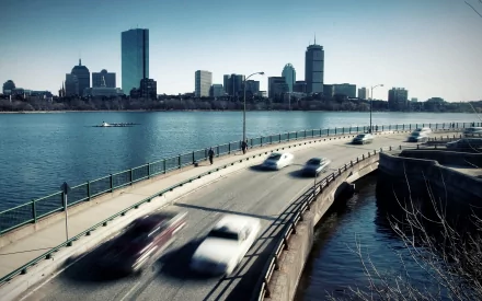 Boston man made bridge HD Desktop Wallpaper | Background Image
