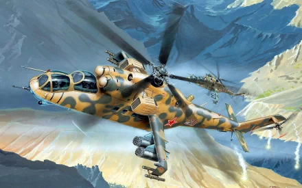 military Mil Mi-24 HD Desktop Wallpaper | Background Image