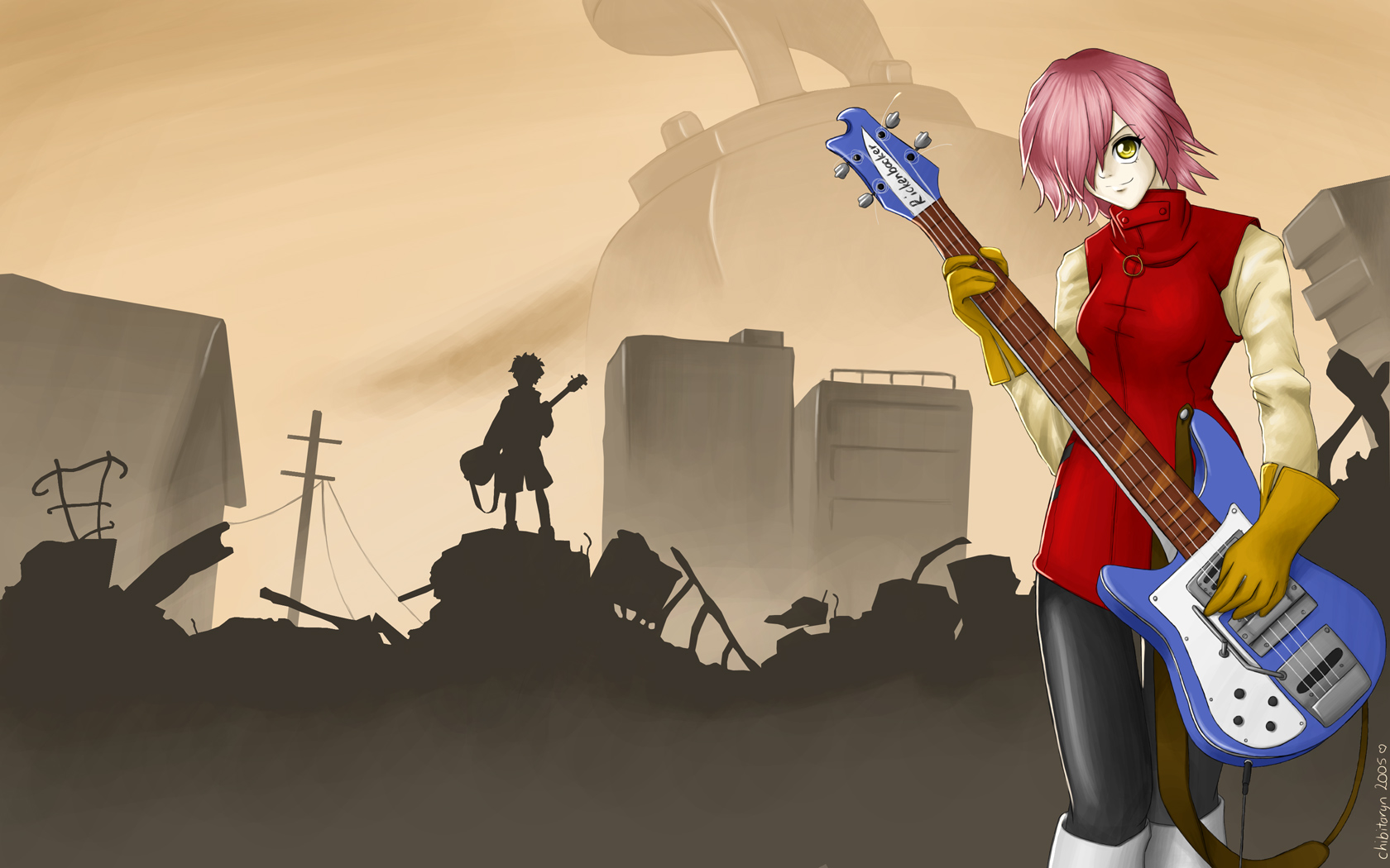 Anime FLCL HD Wallpaper Background Image.