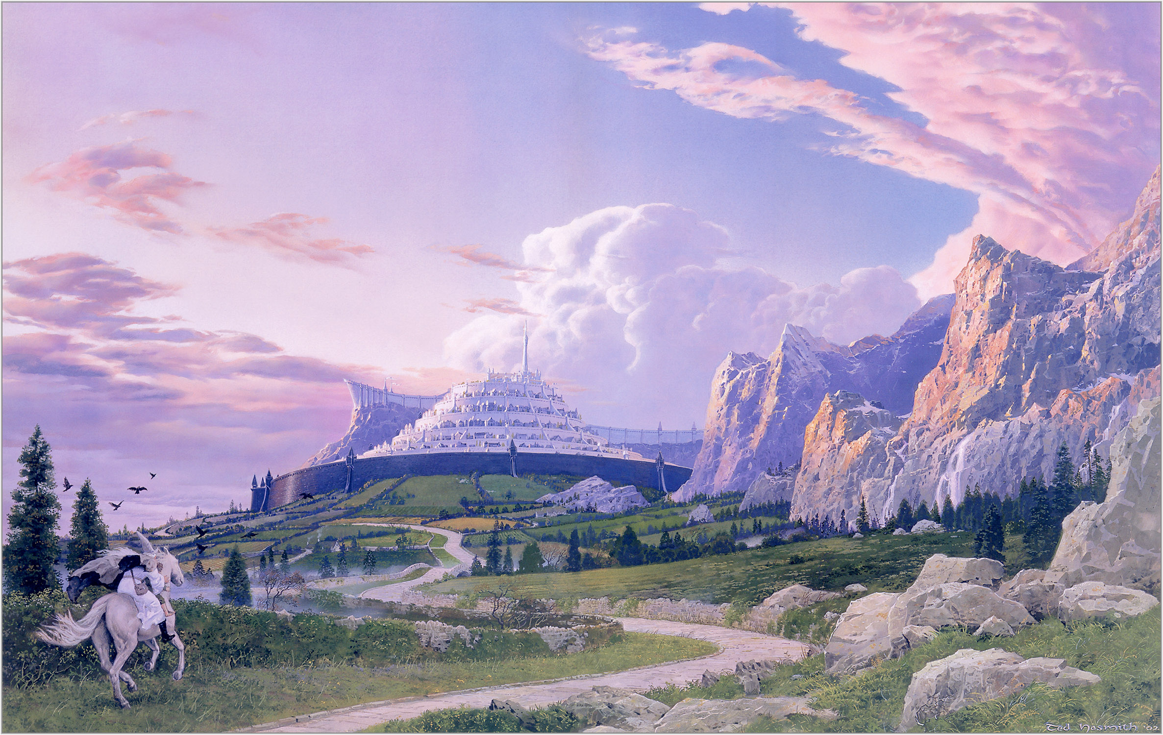 Gandalf Approaches The Guarded City by Ted Nasmith