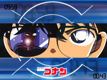 HD wallpaper featuring Shinichi Kudo and Conan Edogawa from the anime Detective Conan, capturing a captivating moment with a detective theme and striking visuals.
