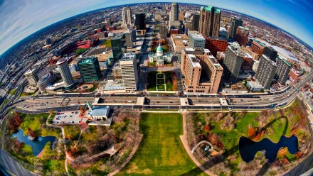 city St. Louis photography fisheye HD Desktop Wallpaper | Background Image