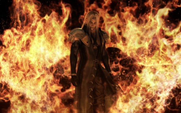 Anime Final Fantasy VII: Advent Children Final Fantasy Movies Sephiroth Fire HD Wallpaper | Background Image