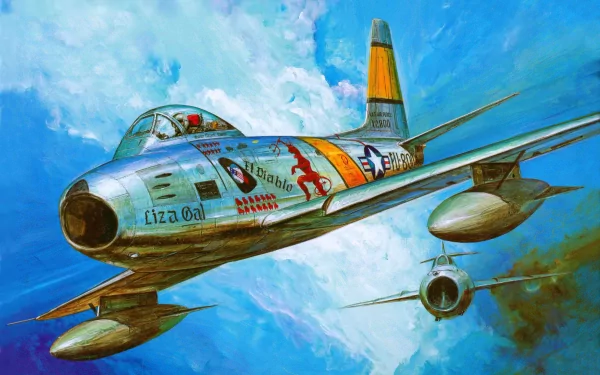 4K Ultra HD desktop wallpaper featuring detailed artwork of military aircraft flying against a vibrant blue sky backdrop.