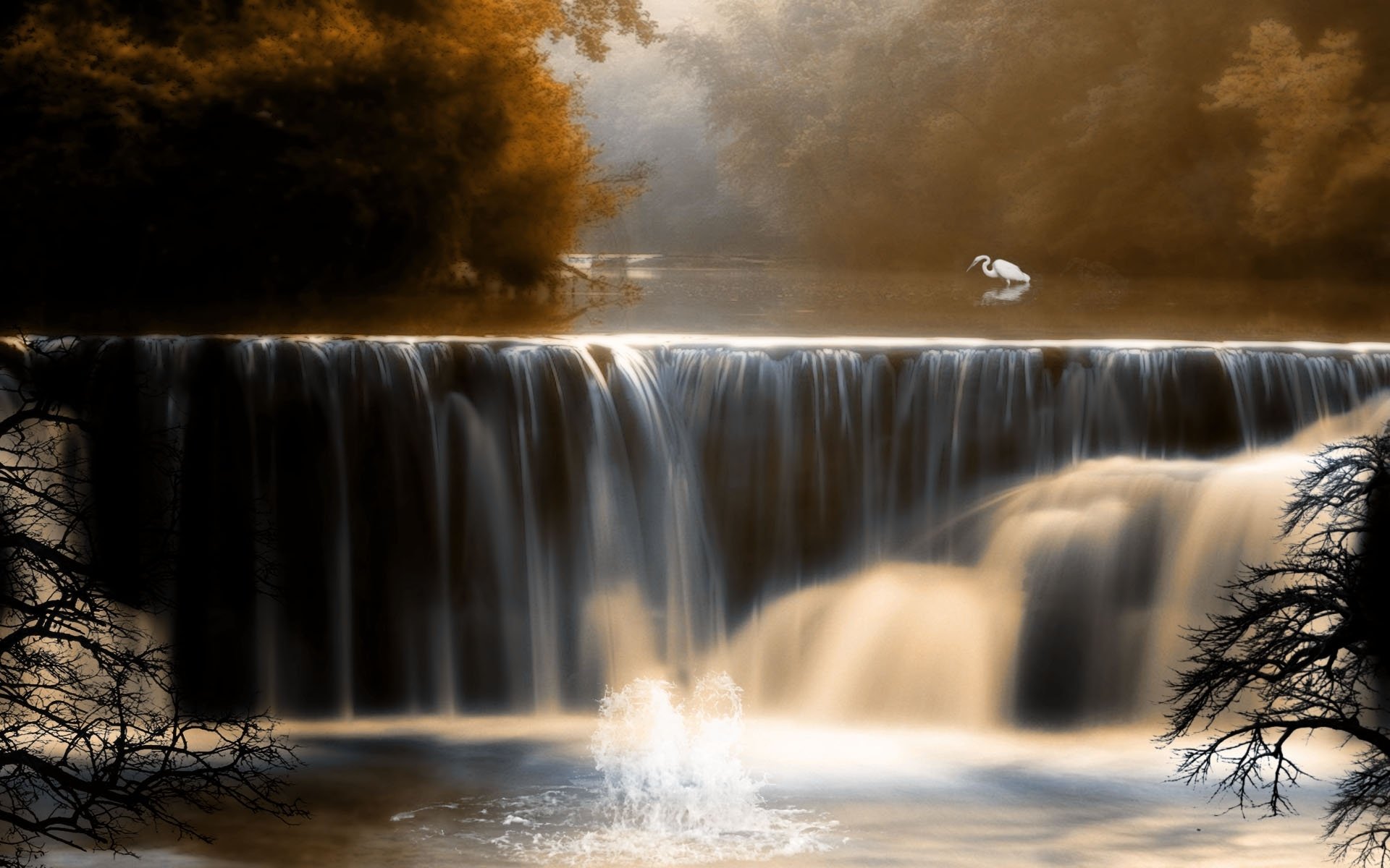 Serene Waterscape: An Artistic HD Wallpaper