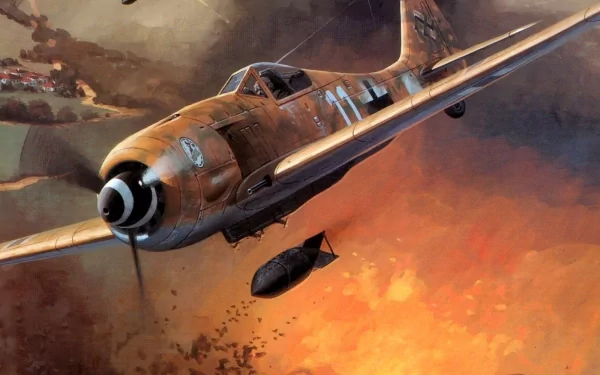 FW 190 make a Bombing run